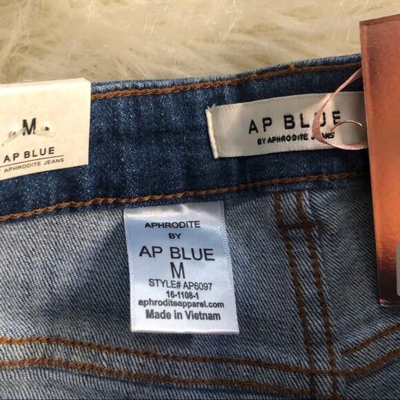 AP Blue by Aphrodite Distressed Denim Shorts - Picture 7 of 8